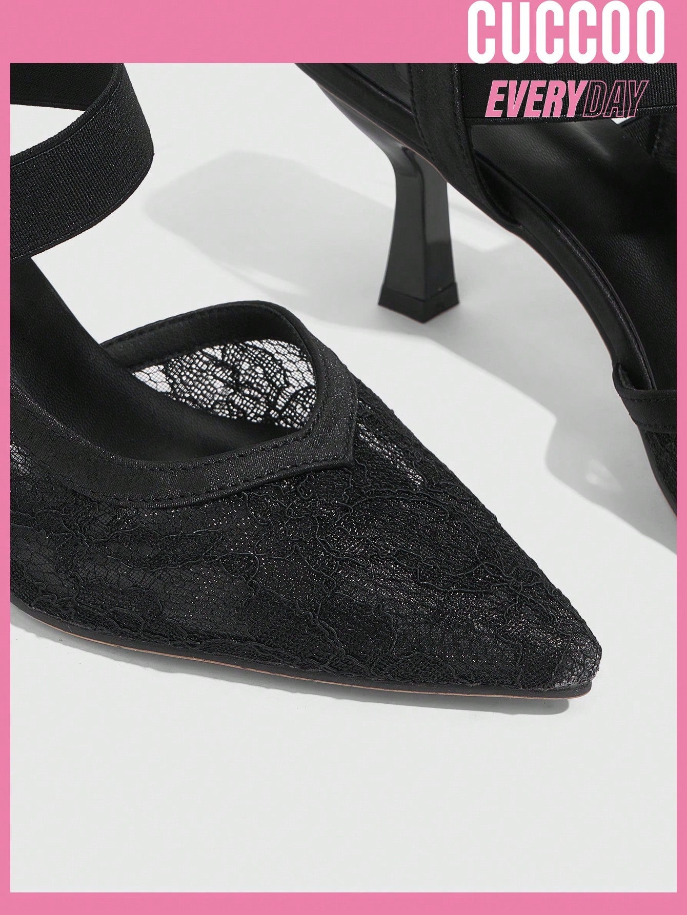 Black Lace and Mesh High Heel Pumps for Spring and Summer - Latest Women's Shoes Fashion