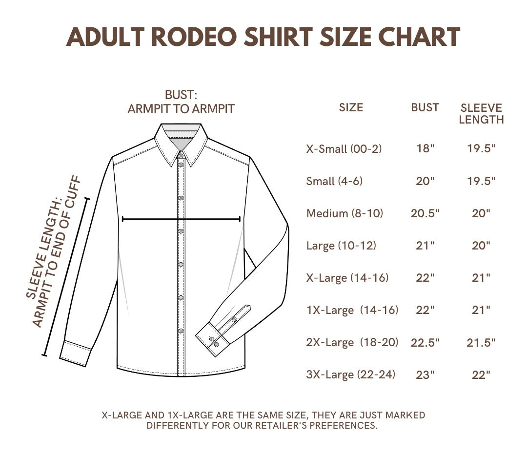 Black Lace Rodeo Shirt for Adults