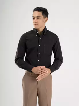 Black Oxford Button-Down Collar Formal Shirt - Order Now!