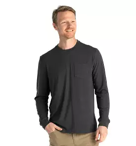 Black Sand Flex Long Sleeve Pocket Tee