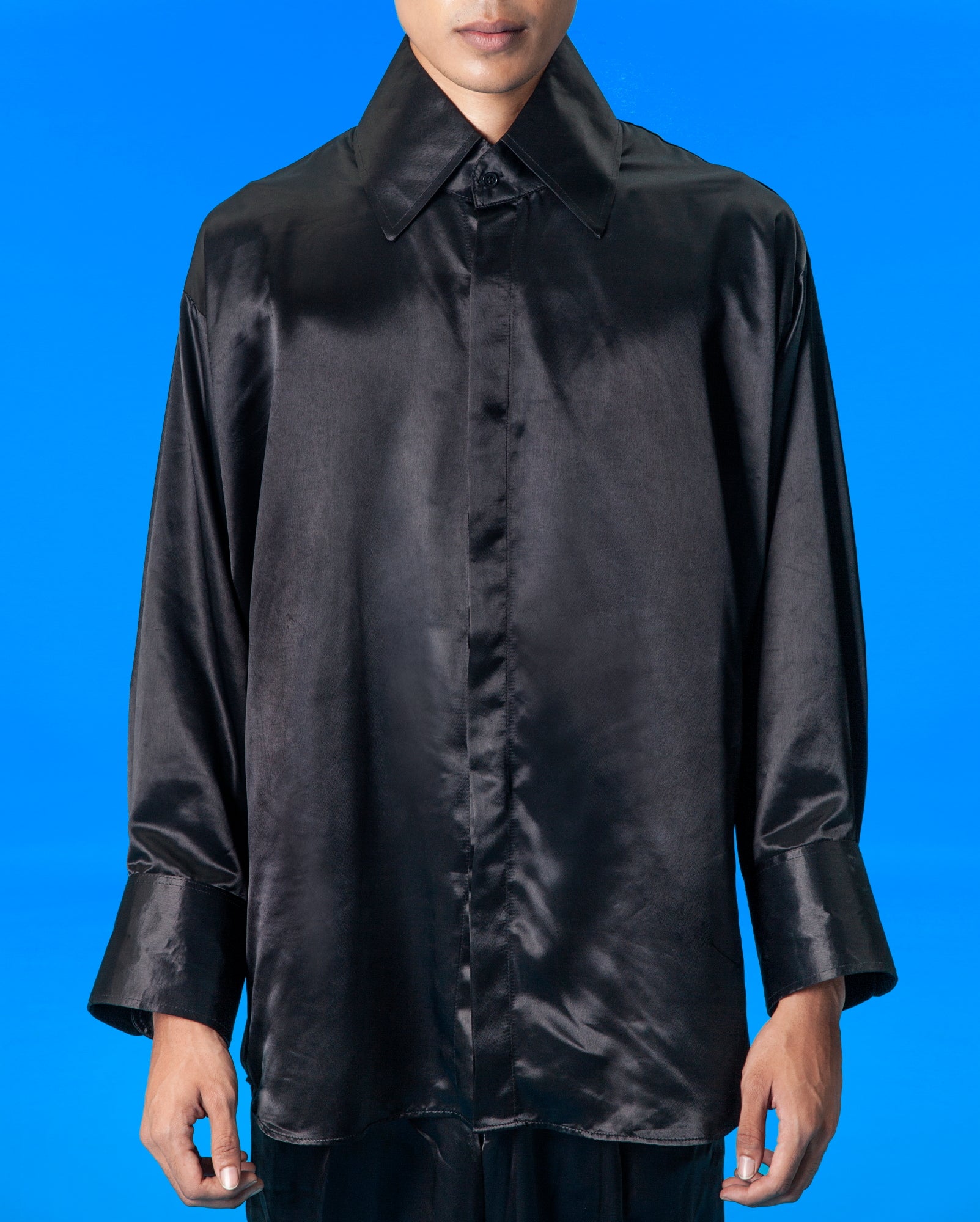 Black Satin Shirt