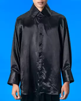 Black Satin Shirt