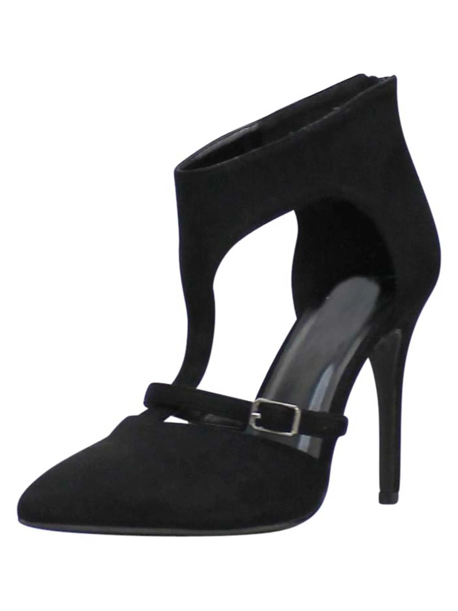 Women's Black Strappy Pump Dress Shoes