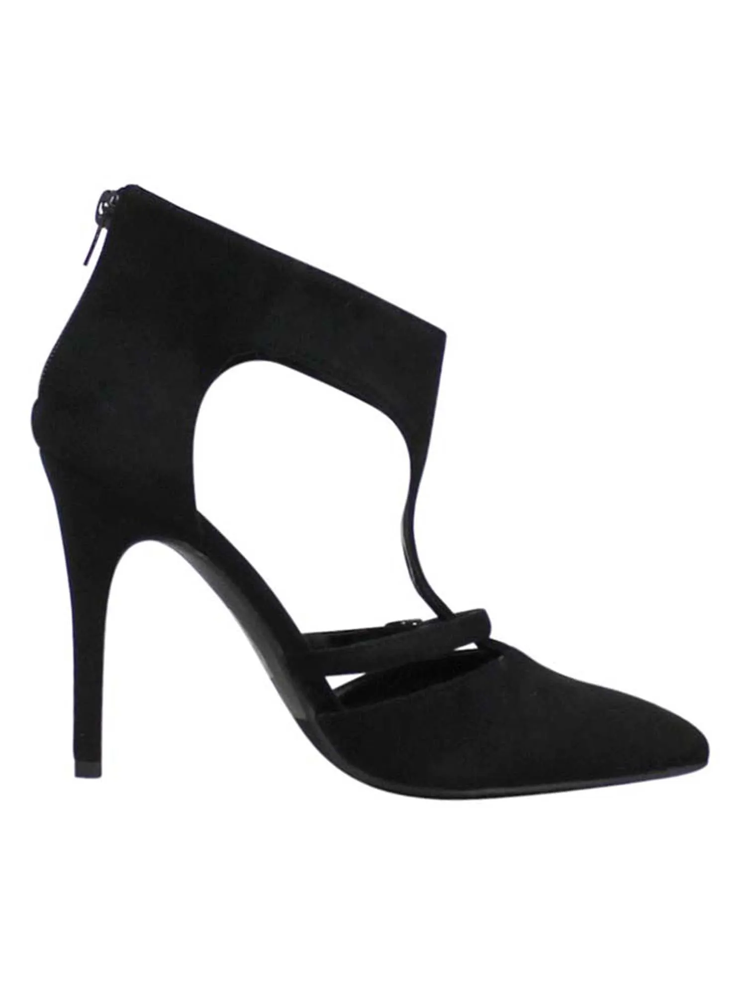 Women's Black Strappy Pump Dress Shoes