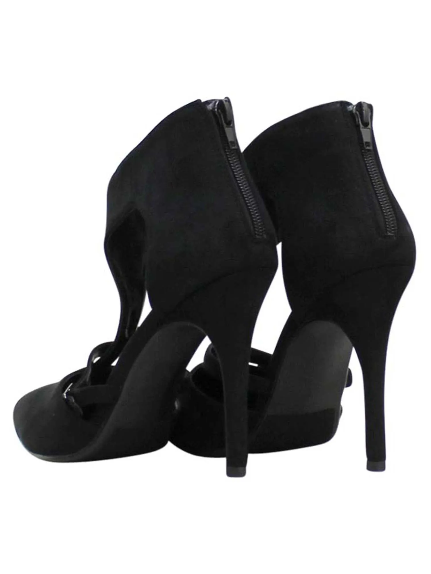 Women's Black Strappy Pump Dress Shoes