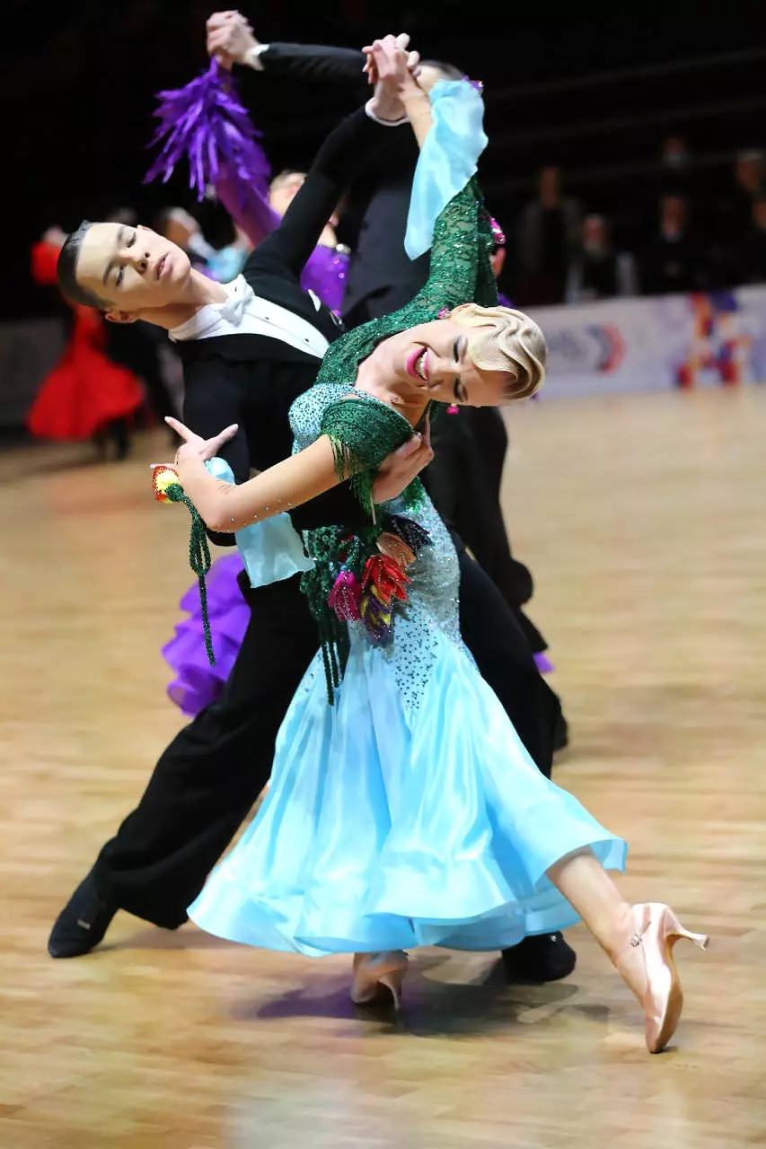 Blue Ballroom Dress - Elena Shvetsova - Best Price Guaranteed!