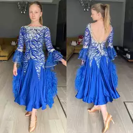 Blue Ballroom Dress Junior 2