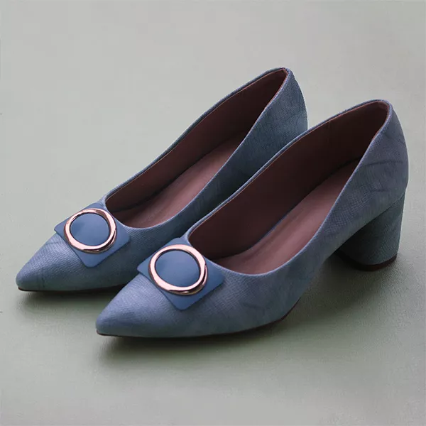 Blue Heel Pumps for ladies