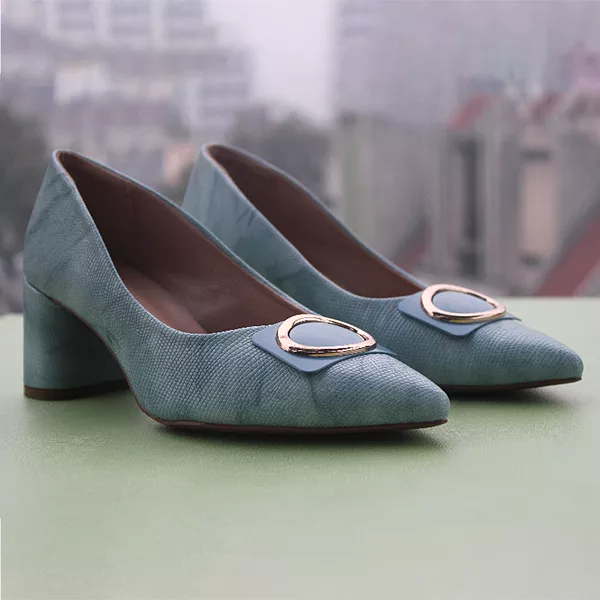 Blue Heel Pumps for ladies