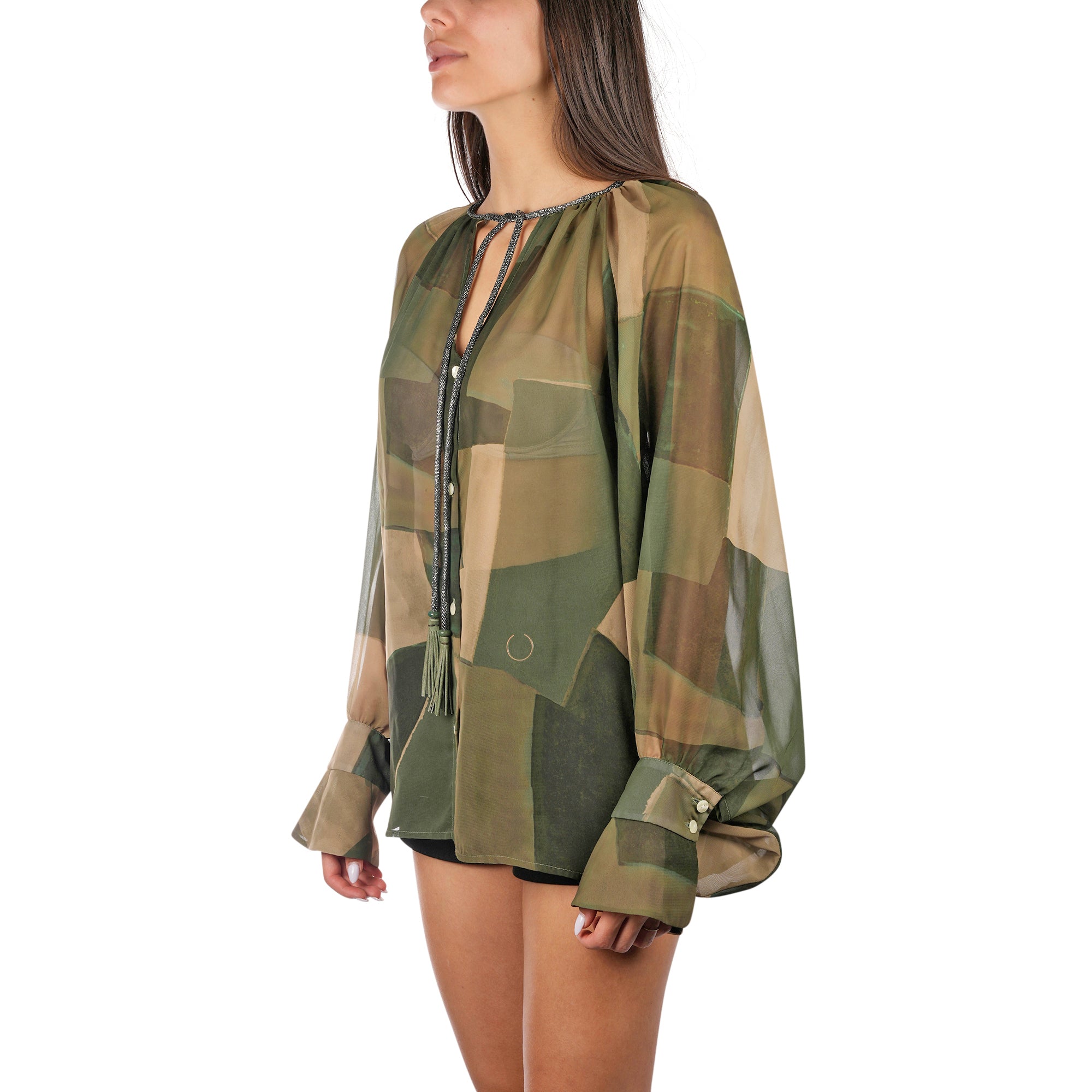 Bohemian Green Georgette Shirt