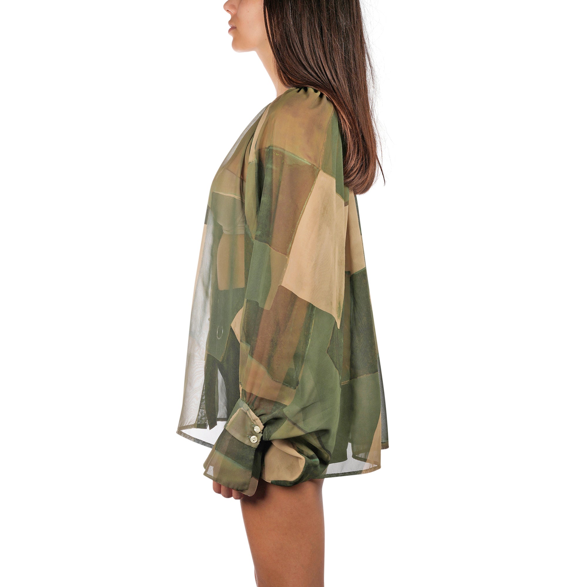 Bohemian Green Georgette Shirt