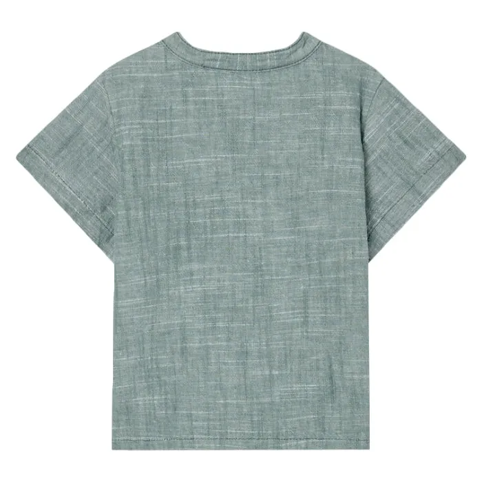 Bonpoint Greyish Green Cesari Shirt for Babies