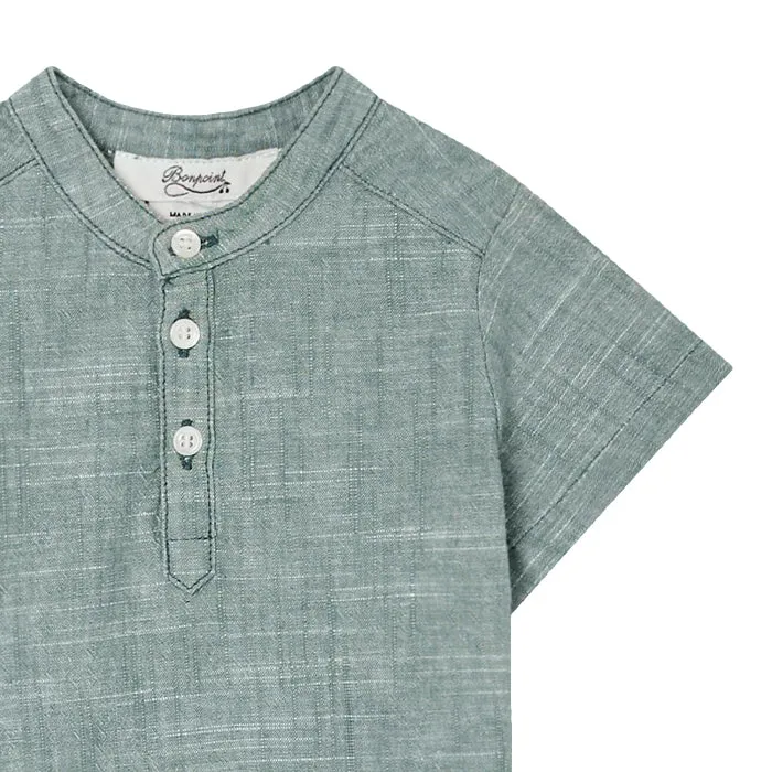 Bonpoint Greyish Green Cesari Shirt for Babies