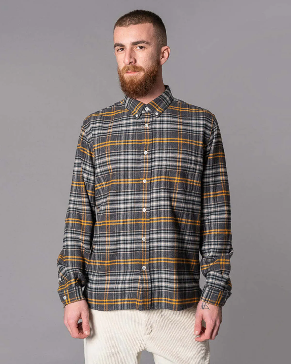 Branco Shirt - Stone Blue Checks