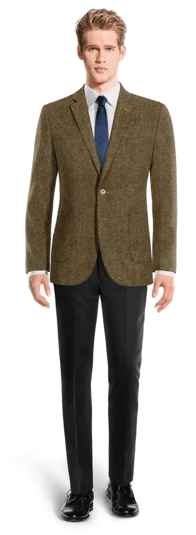 Brown donegal tweed blazer essential