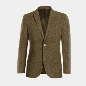 Brown donegal tweed blazer essential