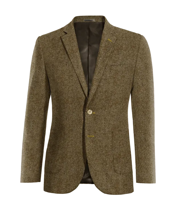 Brown donegal tweed blazer essential