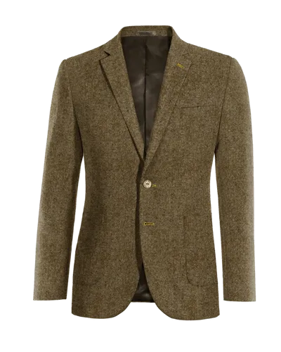 Brown donegal tweed blazer essential