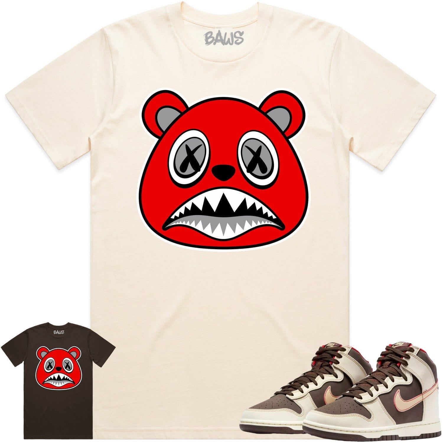 Brown Dunks Shirt - ANGRY BAWS BEAR - Shop now!