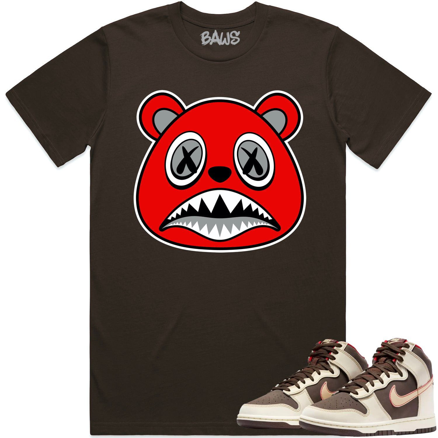 Brown Dunks Shirt - ANGRY BAWS BEAR - Shop now!