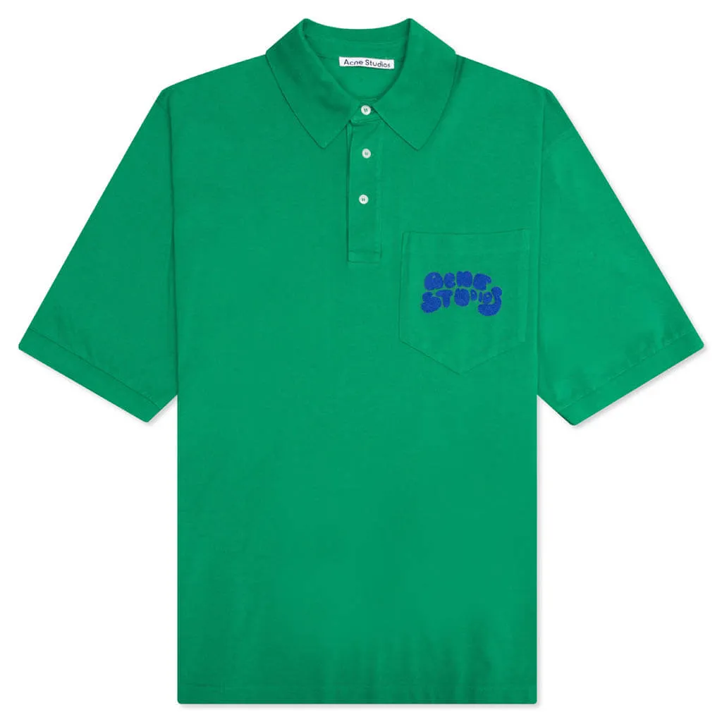 Electric Green Bubble Logo Polo T-Shirt