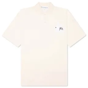 Beige Bunny Embroidered Polo Shirt