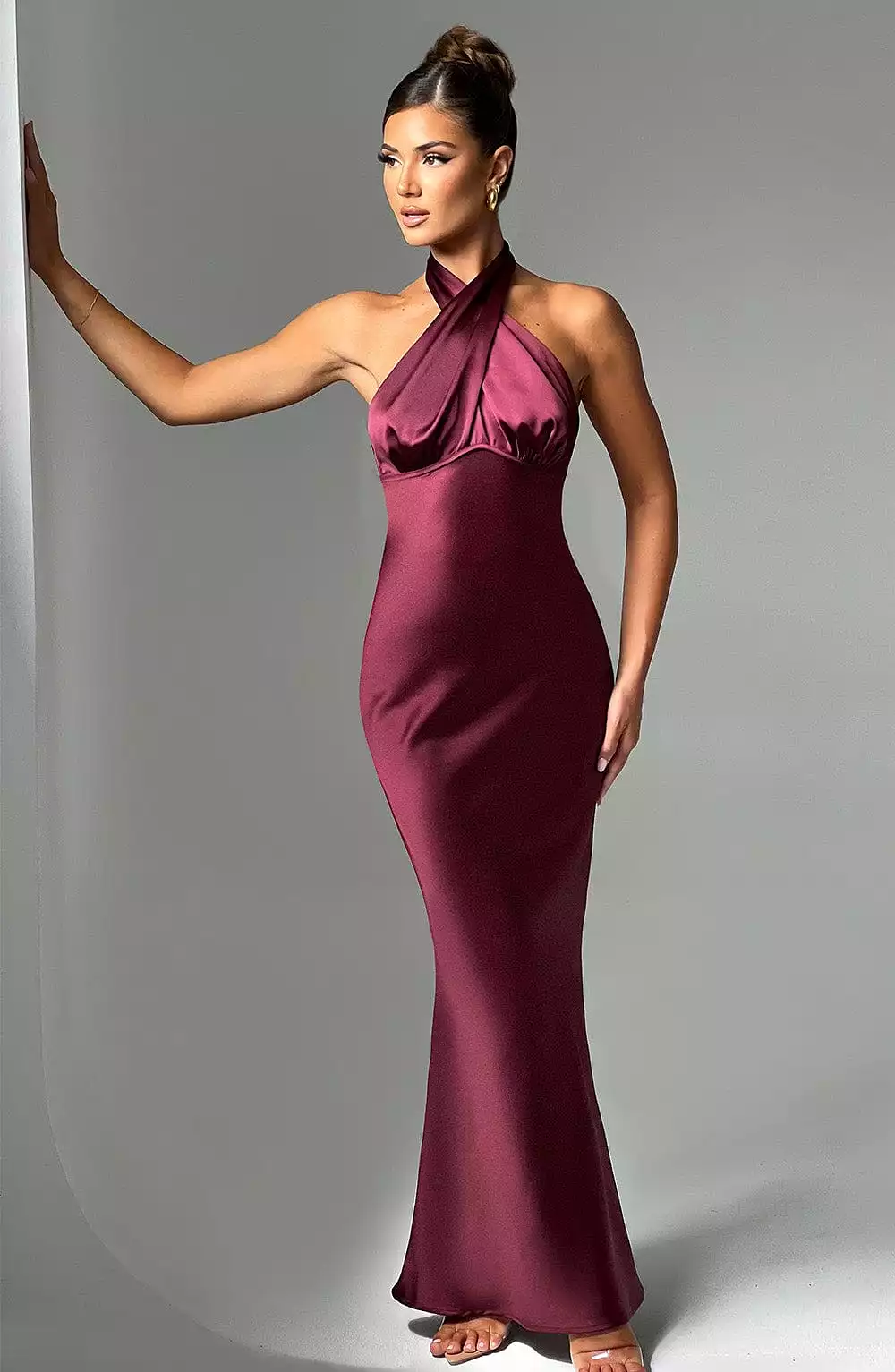 Burgundy Maxi Dress - Dimitra