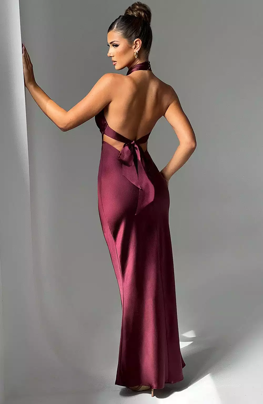 Burgundy Maxi Dress - Dimitra