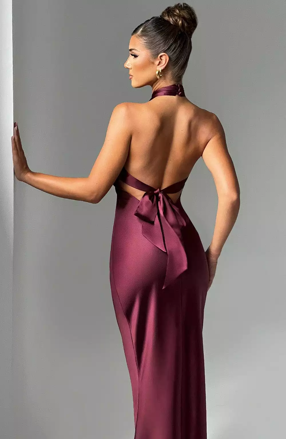 Burgundy Maxi Dress - Dimitra