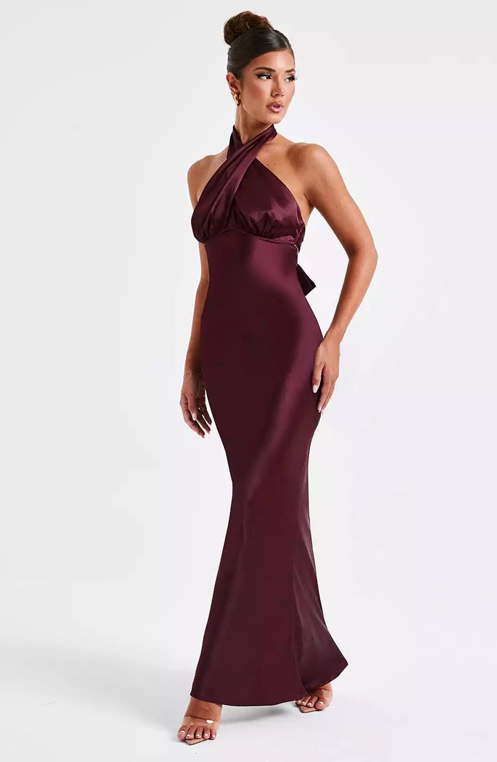 Burgundy Maxi Dress - Dimitra