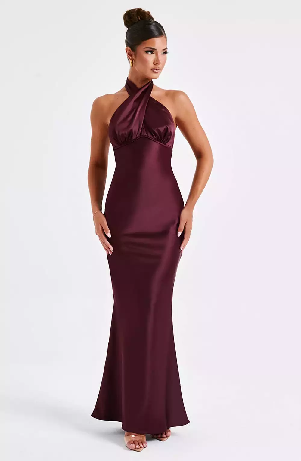 Burgundy Maxi Dress - Dimitra