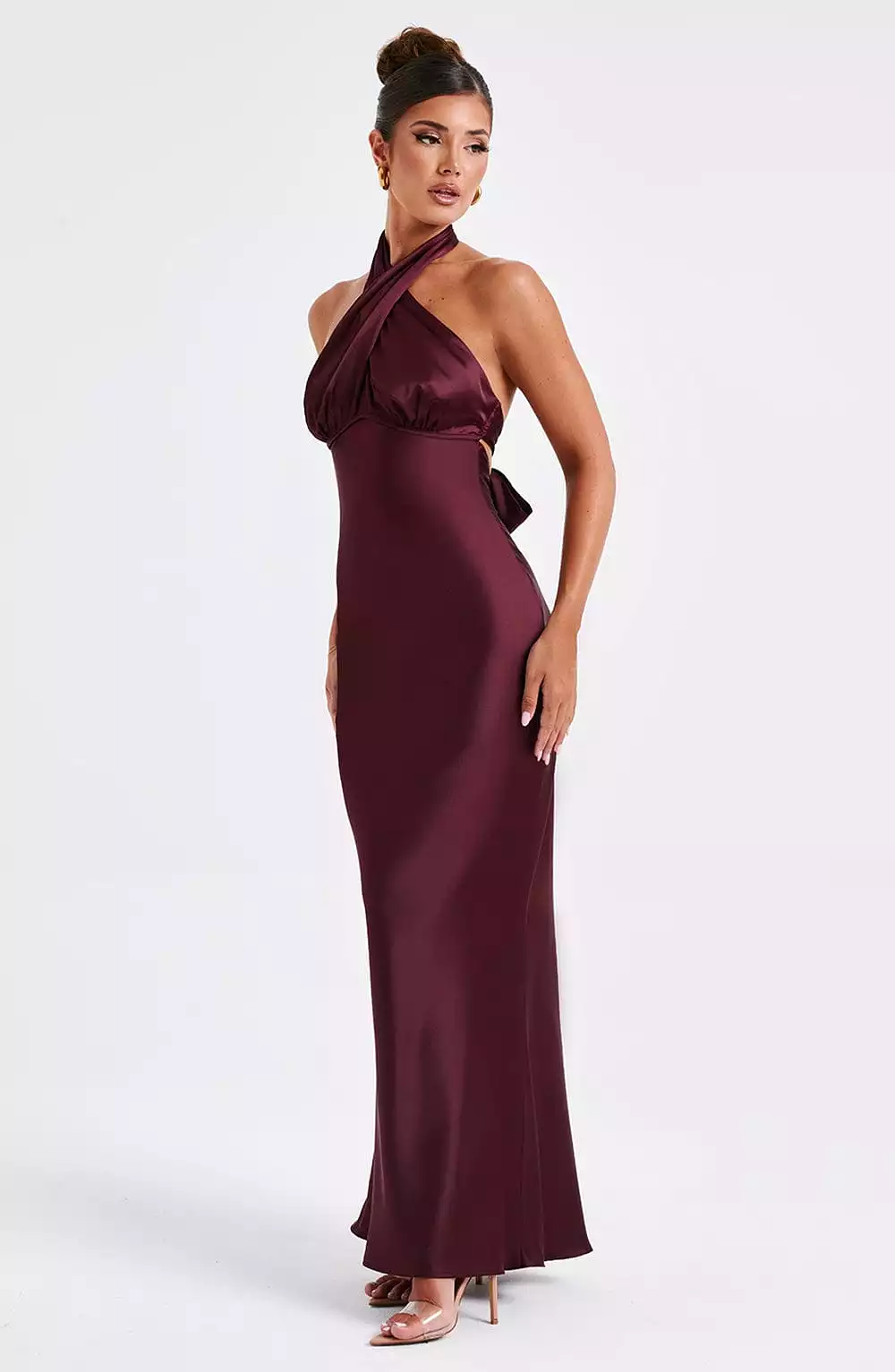 Burgundy Maxi Dress - Dimitra