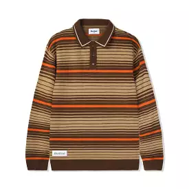 Butter Goods Striped Knit Shirt Oat Brown Orange