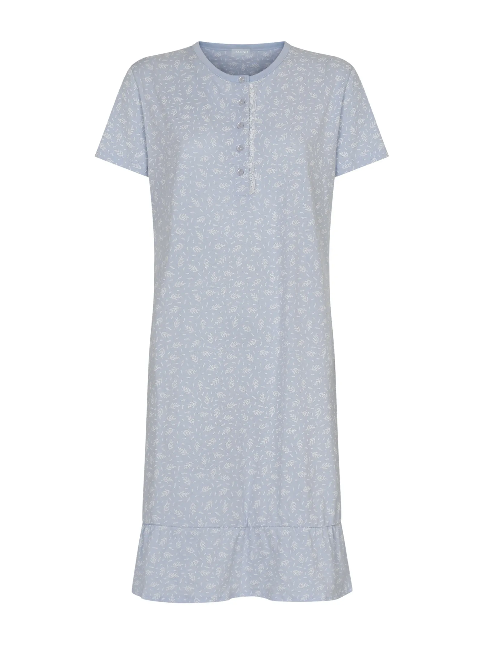 Jersey Cotton Henley Nightshirt - Jewel Fantasy