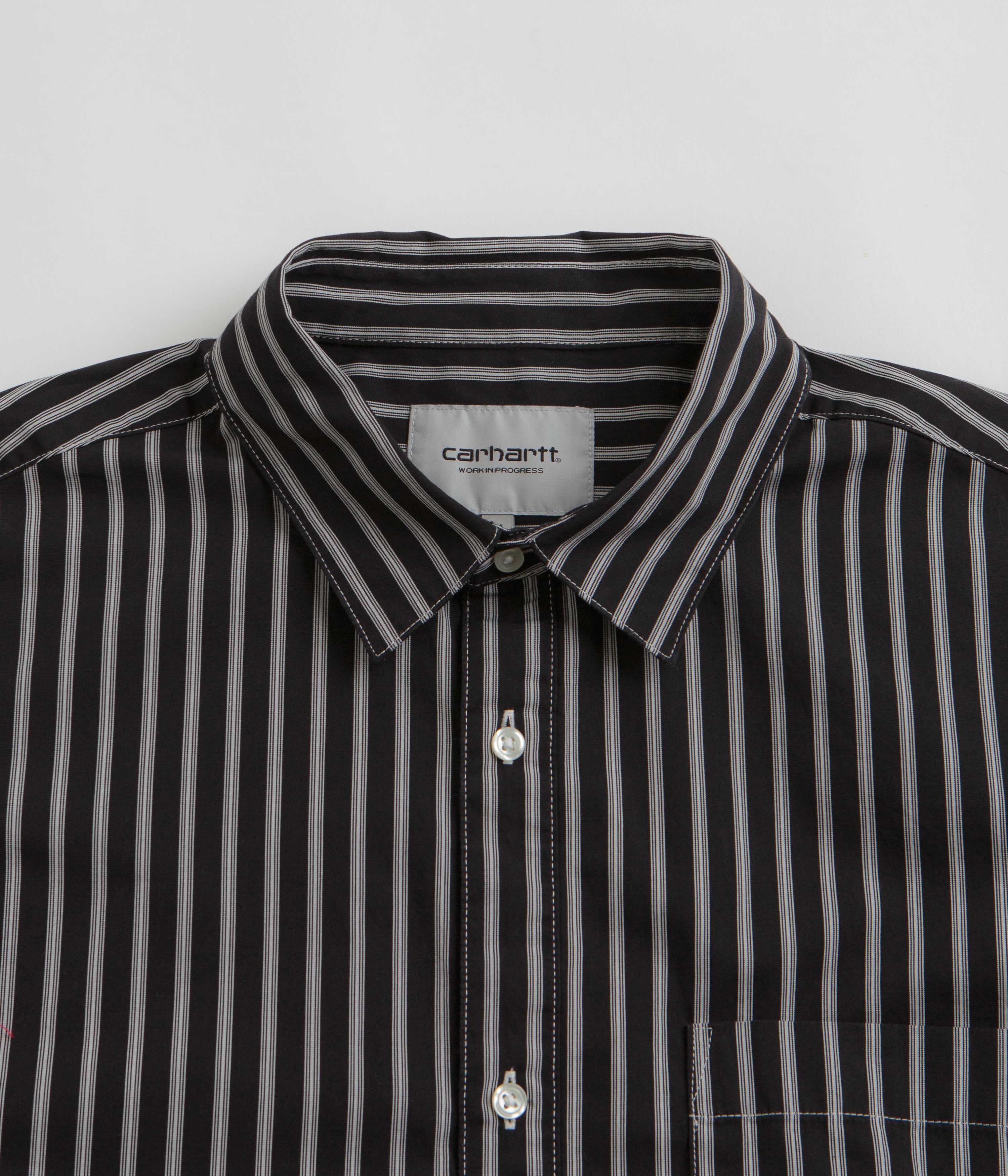 Carhartt Ligety Stripe Poplin Shirt - Black Wax | Shop Now