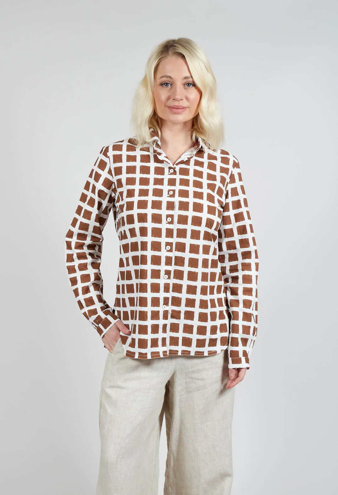 Brown Check Chinzia Shirt.