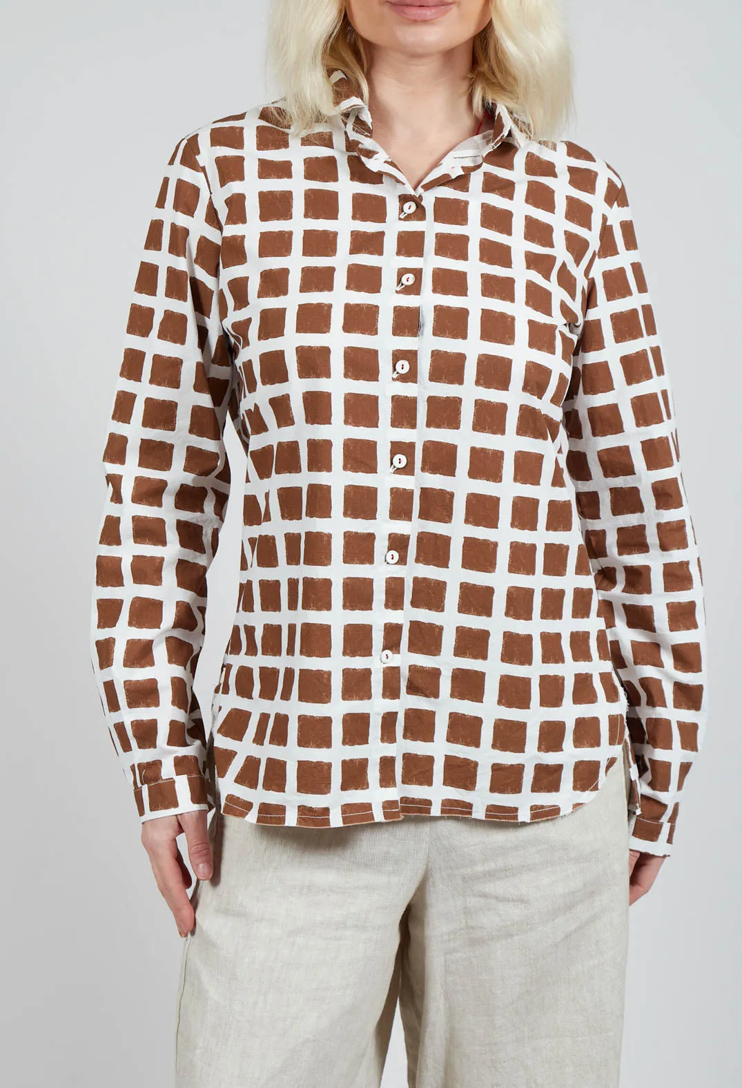 Brown Check Chinzia Shirt.