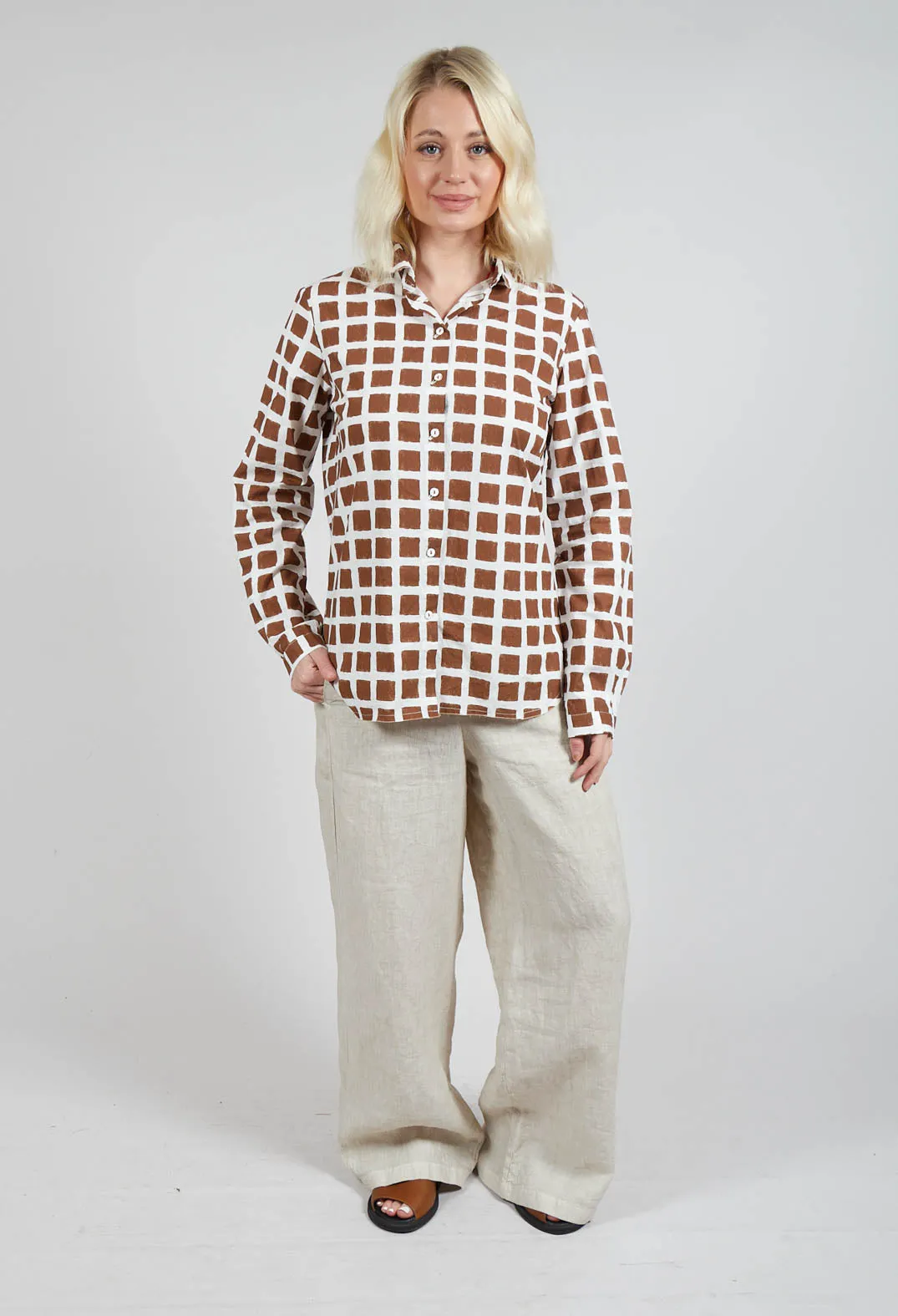 Brown Check Chinzia Shirt.