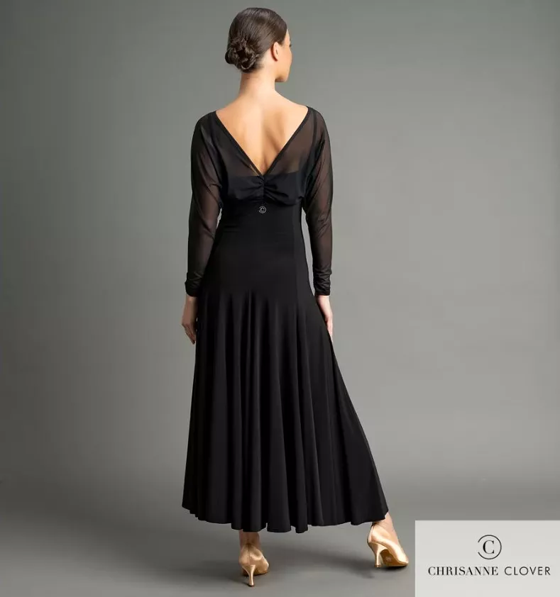 Chrisanne Clover Ella Black Ballroom Practice Dress - PRA 1061 - In Stock