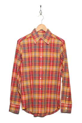 Classic orange check shirt.