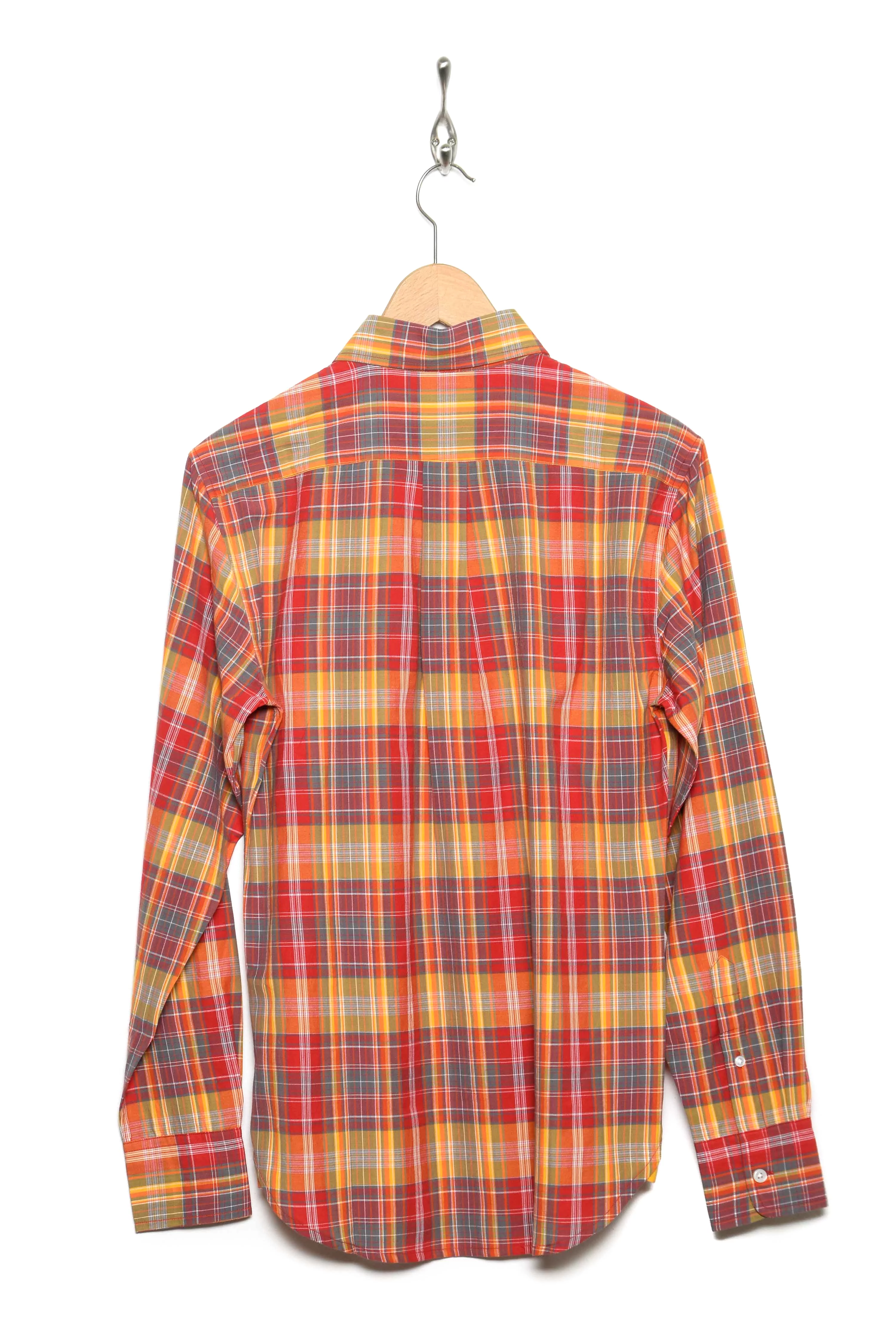 Classic orange check shirt.