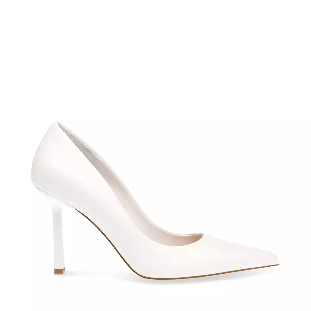 Classy White Leather Pumps