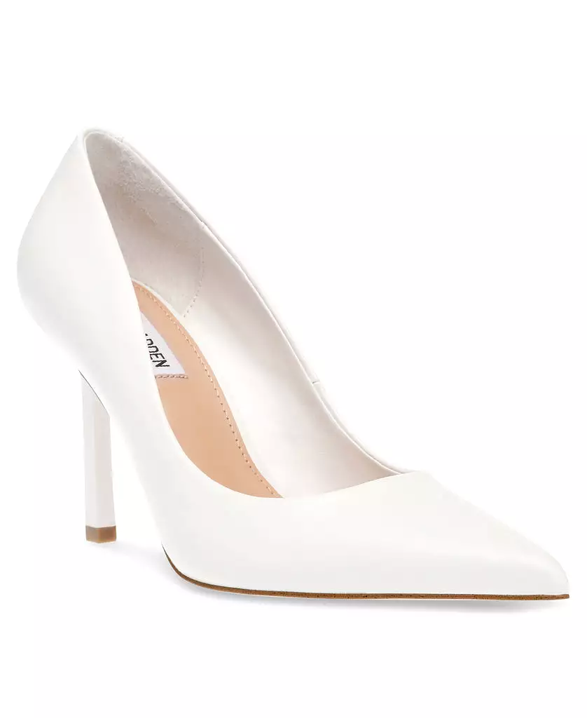 Classy White Leather Pumps