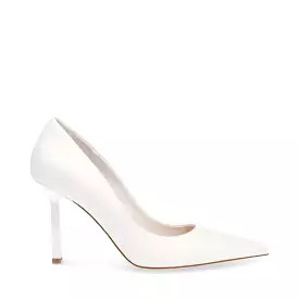 Classy White Leather Pumps