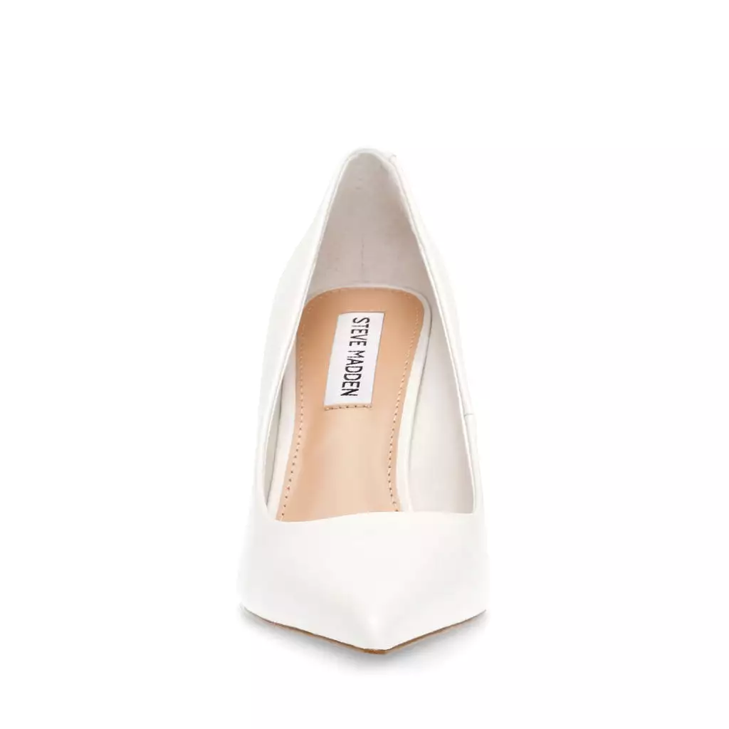 Classy White Leather Pumps