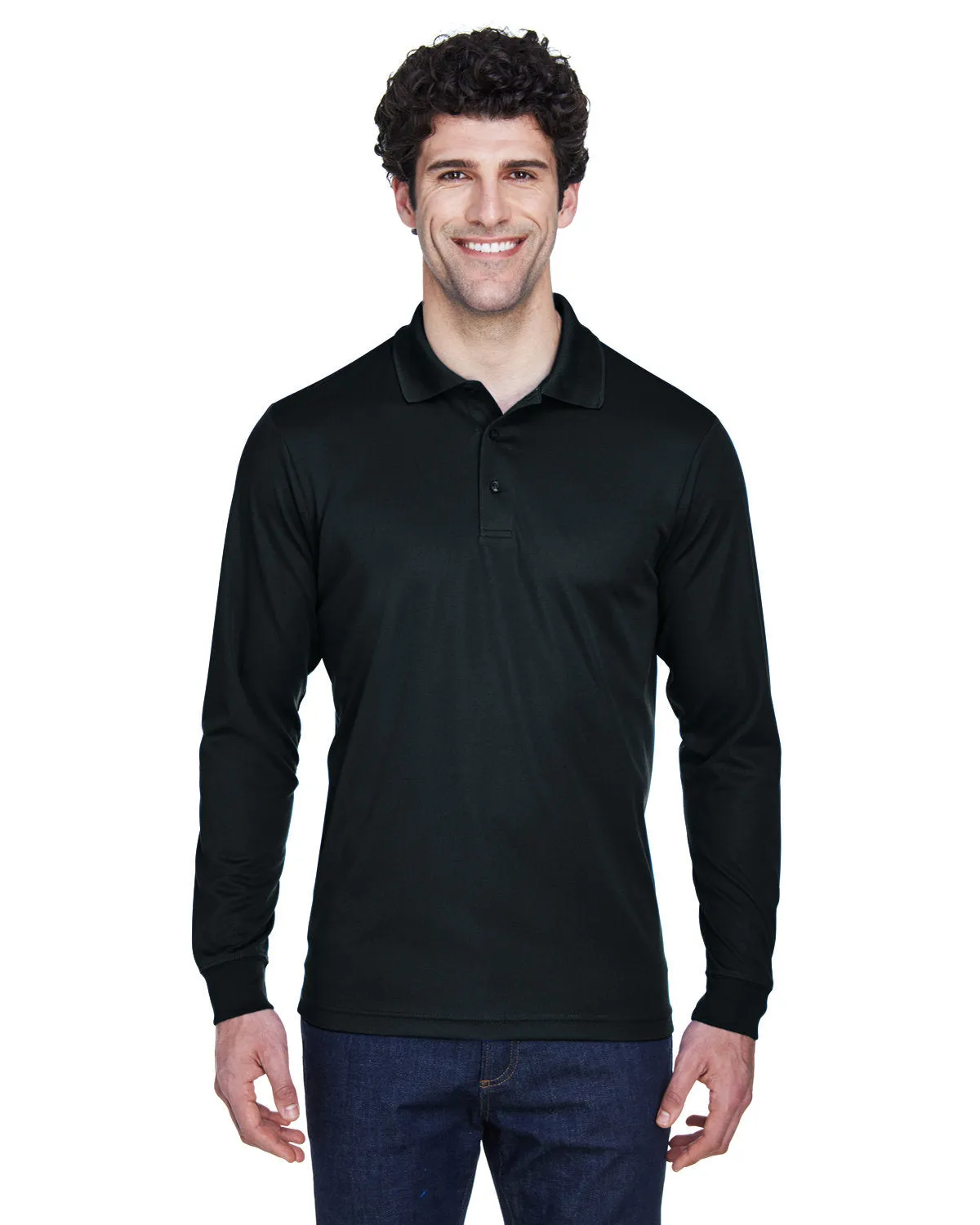 CORE365 Long-Sleeve Pique Polo