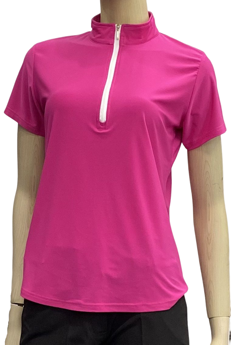 Corsican Polo Fuchsia GZ SS - Women's Fuchsia Polo Shirt