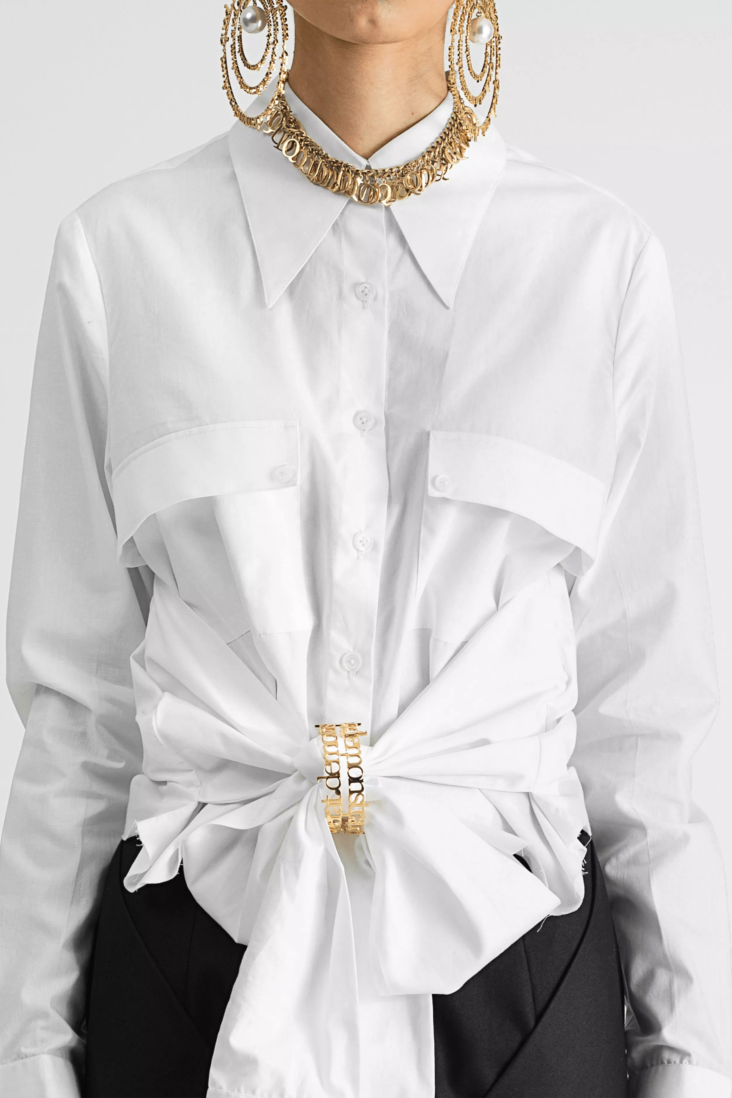 Crop Shirt with Four Sleeves