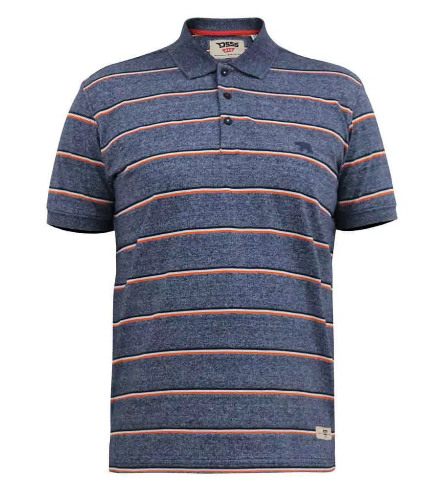 Big Mens Jersey Polo Shirt Full Stripe Humber