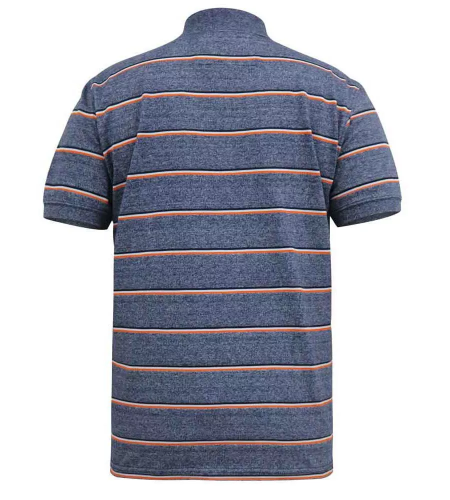 Big Mens Jersey Polo Shirt Full Stripe Humber